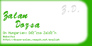 zalan dozsa business card